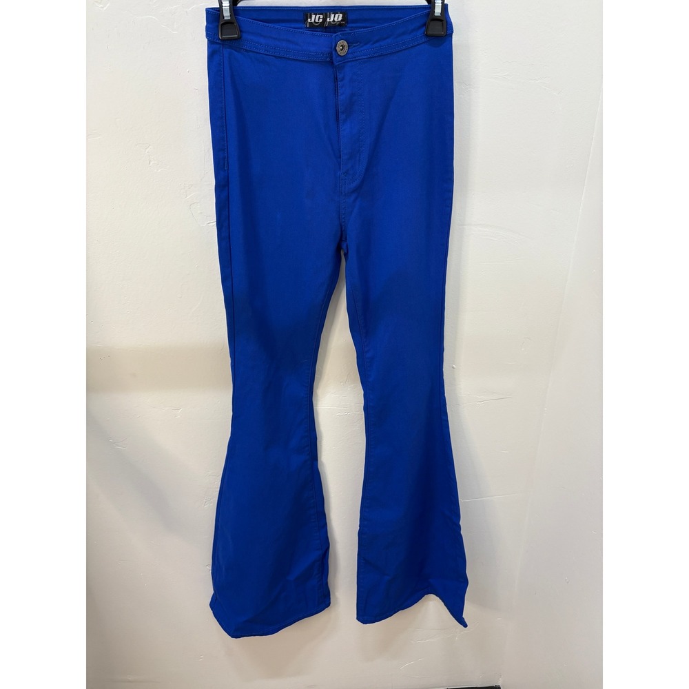 JC JQ Jeans Royal Blue High Rise Flare Bell Bottom Pants GP2610-RY Medium NWT